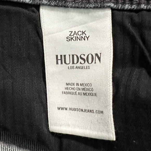 Hudson Zack Skinny Destroyed Paint Spatter Blue Jeans Size 36 - Picture 8 of 8